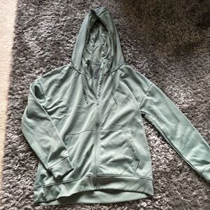 Blue-green zip up